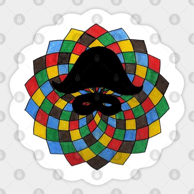 Arlequin MANDALA Sticker by EnchantedSwans